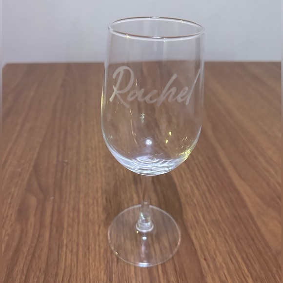 “Rachel” Etched Wine Glass - Minor Flaw - New and Unused - Picture 1 of 2